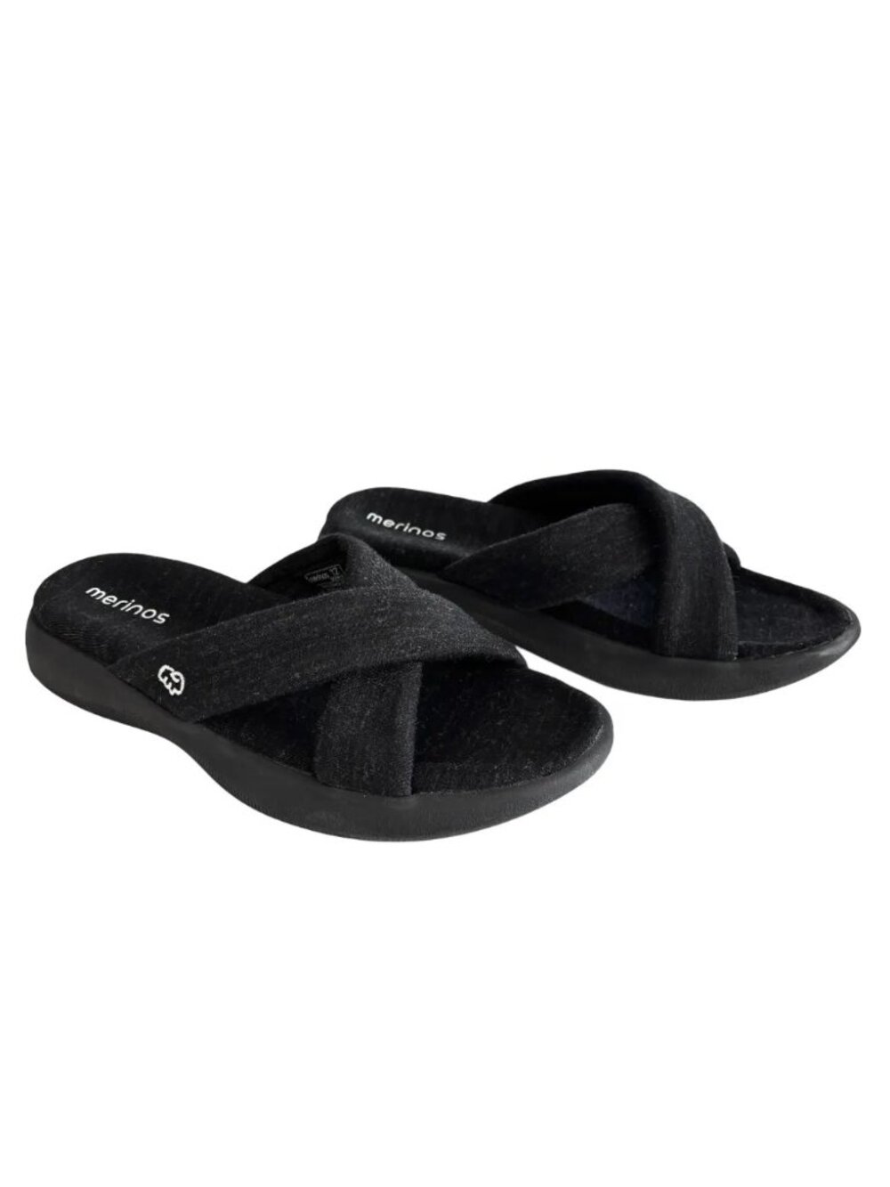 NEW MERINOS Australian Merino Wool Slide Sandals in Black SZ 12